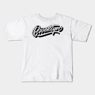 Brooklyn hand made original lettering Kids T-Shirt